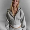 High-Waist Zip-Up Hoodie – #Bershkastyle – Women