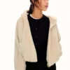 Hooded Faux Fur Jacket – Jackets and Trench