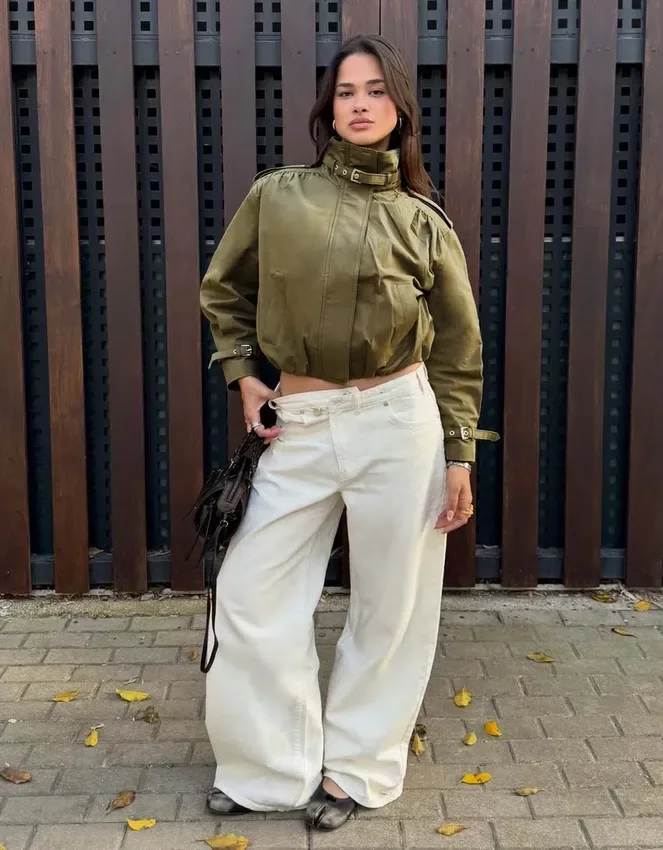 Jacket with Ruched Buckles Jacket with Ruched Buckles