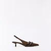Kitten-Heel Slingback Shoes with Buckles – Heeled Shoes Kitten-Heel Slingback Shoes with Buckles – Heeled Shoes