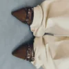 Kitten-Heel Slingback Shoes with Buckles – Heeled Shoes Kitten-Heel Slingback Shoes with Buckles – Heeled Shoes