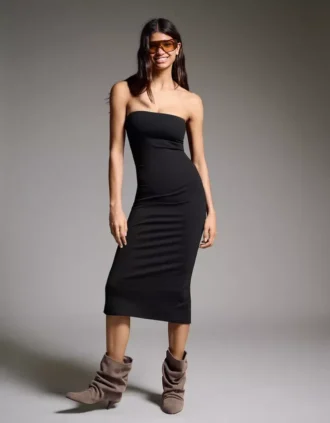 Knit Bandeau Midi Dress – Dresses and Jumpsuits Knit Bandeau Midi Dress – Dresses and Jumpsuits