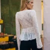 Lace Ruffled T-Shirt – #Bershkastyle – Women Lace Ruffled T-Shirt – #Bershkastyle – Women