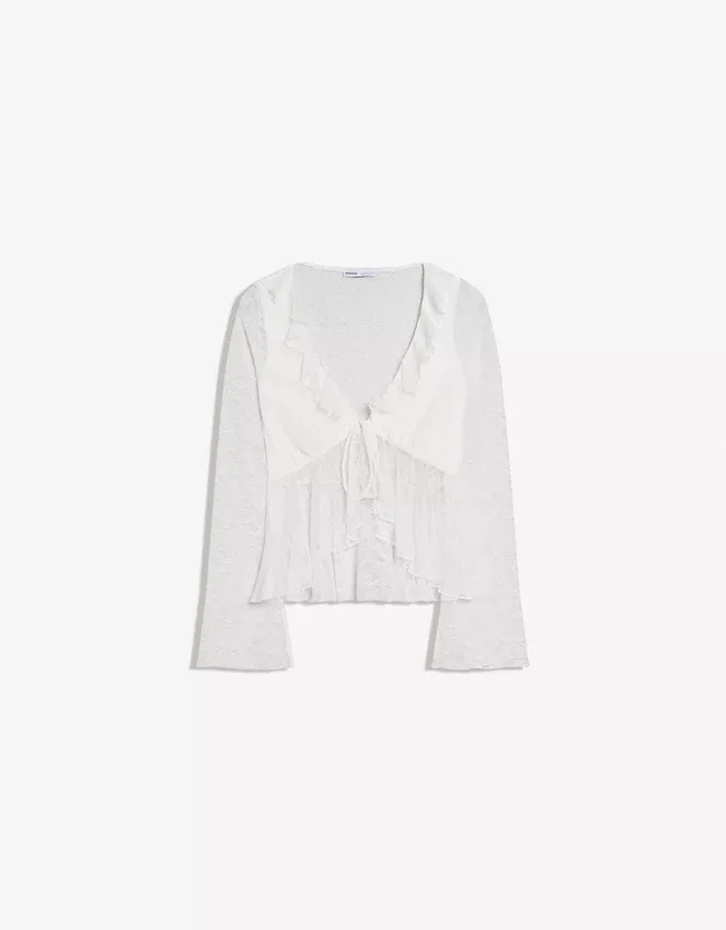 Lace Ruffled T-Shirt – #Bershkastyle – Women Lace Ruffled T-Shirt – #Bershkastyle – Women