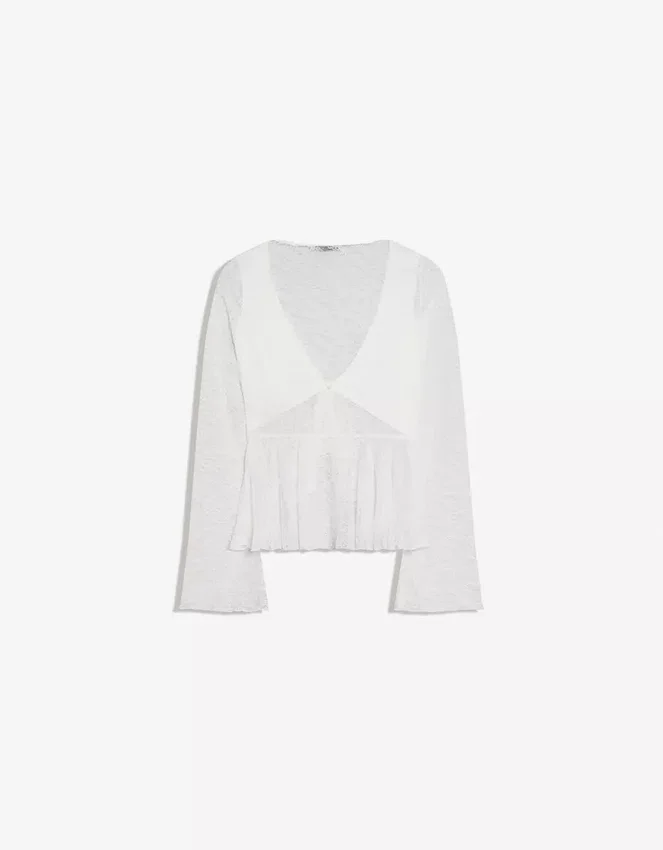 Lace Ruffled T-Shirt – #Bershkastyle – Women Lace Ruffled T-Shirt – #Bershkastyle – Women