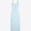 Lace-Trimmed Midi Dress