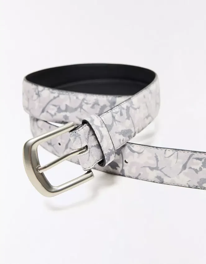 Leaf Print Belt – Accessories – Men Leaf Print Belt – Accessories – Men