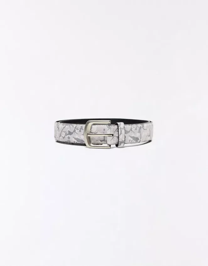 Leaf Print Belt – Accessories – Men Leaf Print Belt – Accessories – Men
