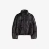 Leather Effect Puffer Jacket – Jackets and Trench