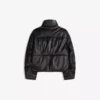 Leather Effect Puffer Jacket – Jackets and Trench