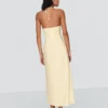 Linen Blend Halter Midi Dress – Dresses and Jumpsuits