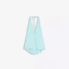 Linen Blend Halter Waistcoat