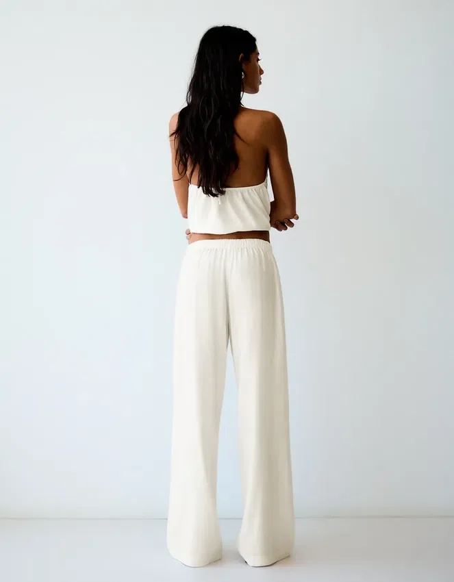 Trousers with Elastic Waistband – Pants – Women Trousers with Elastic Waistband – Pants – Women