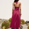 Long Poplin Halter Dress