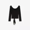 Long Sleeve Asymmetric Tied T-Shirt
