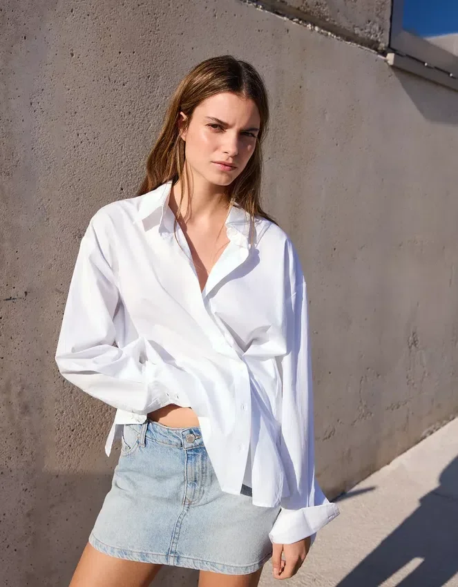 Long Sleeve Crossover Button Shirt Long Sleeve Crossover Button Shirt