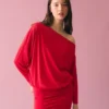 Long Sleeve Mini Dress with a Fitted Skirt Long Sleeve Mini Dress with a Fitted Skirt