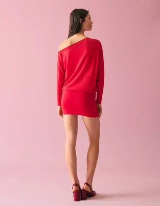 Long Sleeve Mini Dress with a Fitted Skirt Long Sleeve Mini Dress with a Fitted Skirt