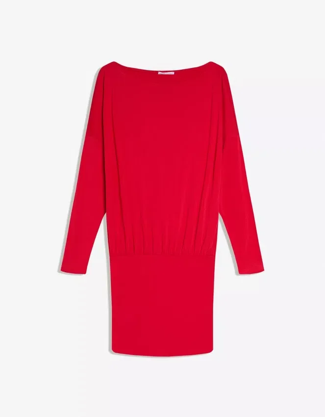 Long Sleeve Mini Dress with a Fitted Skirt Long Sleeve Mini Dress with a Fitted Skirt