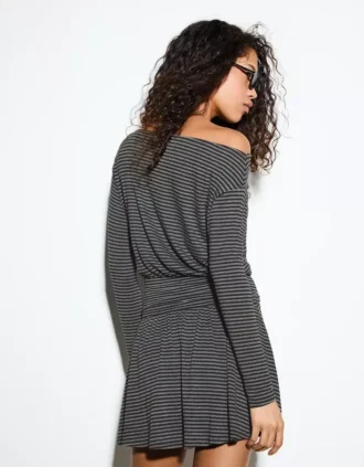 Long Sleeve Mini Dress with Sash