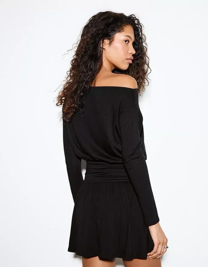 Long Sleeve Mini Dress with Sash Long Sleeve Mini Dress with Sash