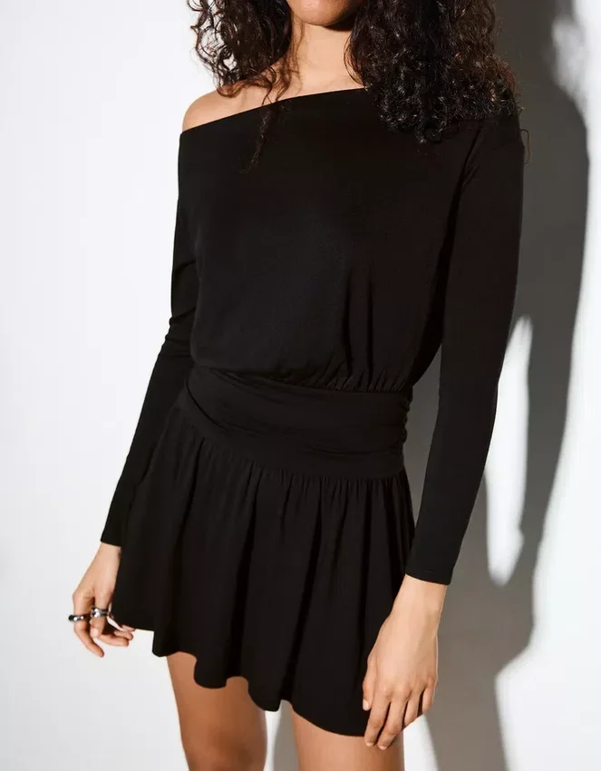 Long Sleeve Mini Dress with Sash Long Sleeve Mini Dress with Sash