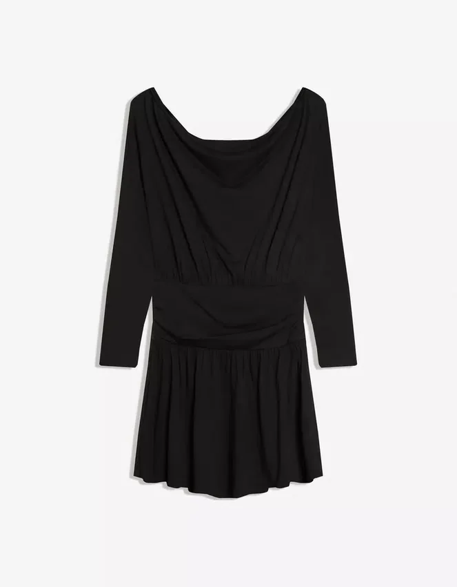 Long Sleeve Mini Dress with Sash Long Sleeve Mini Dress with Sash
