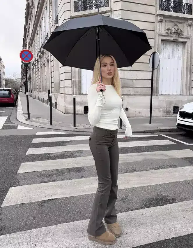 Flared Bengaline Trousers – Pants Flared Bengaline Trousers – Pants