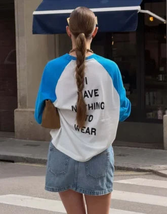 Long Sleeve T-Shirt with Contrast Print