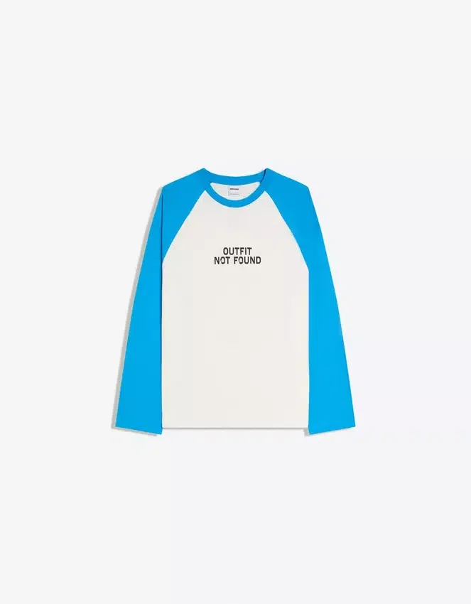 Long Sleeve T-Shirt with Contrast Print Long Sleeve T-Shirt with Contrast Print