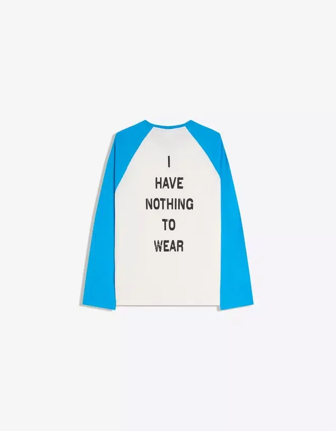 Long Sleeve T-Shirt with Contrast Print Long Sleeve T-Shirt with Contrast Print