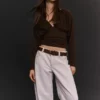 Long Sleeve T-Shirt with Gathering – T-Shirts