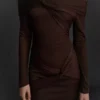 Long Sleeve Tulle Mini Dress with Knots – Dresses and Jumpsuits