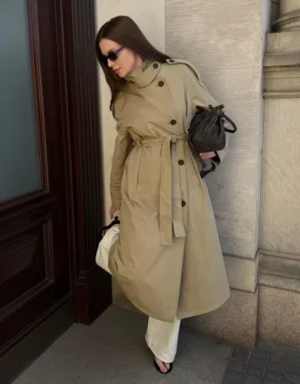 Long Trench Coat with Belt – Jackets and Trench Long Trench Coat with Belt – Jackets and Trench