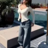 Low-Rise Baggy Barrel Jeans