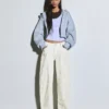 Low-Rise Baggy Barrel Print Jeans – Pants