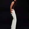 Low-Rise Baggy Jeans with Studs – Pants