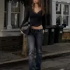 Low-Rise Bootcut Jeans with Flaps Low-Rise Bootcut Jeans with Flaps