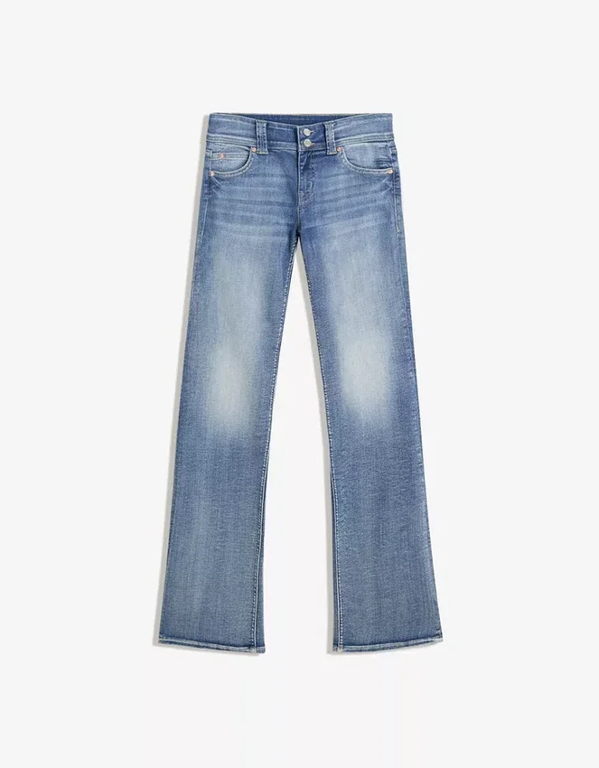 Low-Rise Bootcut Jeans with Flaps Low-Rise Bootcut Jeans with Flaps