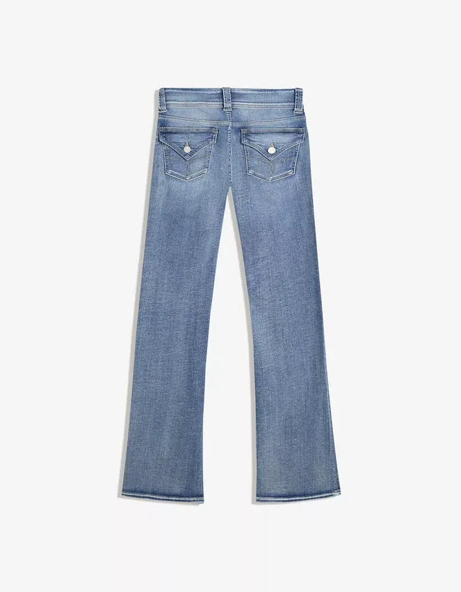 Low-Rise Bootcut Jeans with Flaps Low-Rise Bootcut Jeans with Flaps