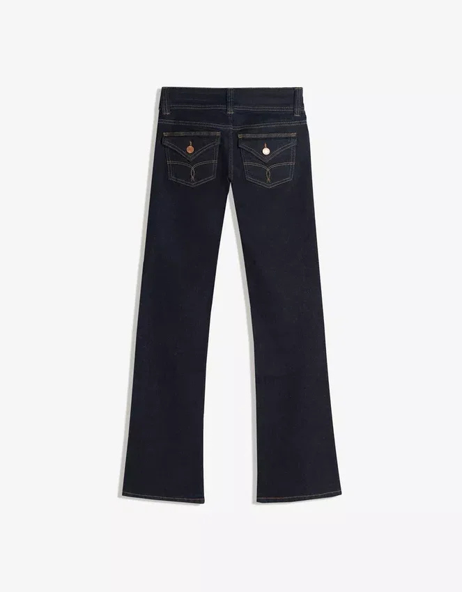 Low-Rise Bootcut Jeans with Flaps Low-Rise Bootcut Jeans with Flaps