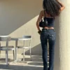 Low-Rise Bootcut Jeans with Flaps – Pants Low-Rise Bootcut Jeans with Flaps – Pants