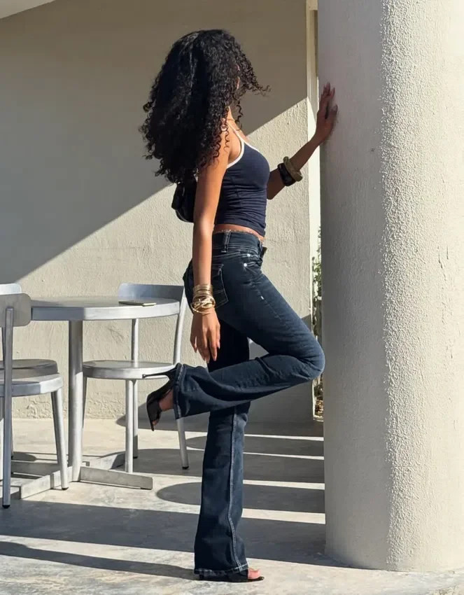 Low-Rise Bootcut Jeans with Flaps – Pants Low-Rise Bootcut Jeans with Flaps – Pants