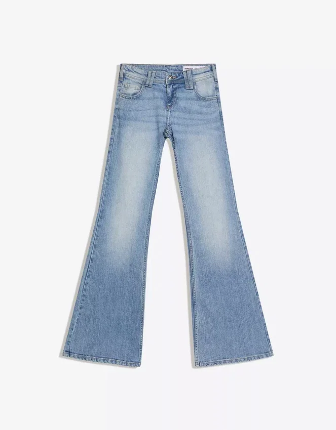 Low-Rise Embroidered Flared Jeans – Pants Low-Rise Embroidered Flared Jeans – Pants