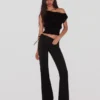 Low-Rise Flared Trousers