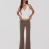 Low-Rise Flared Trousers