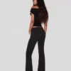 Low-Rise Flared Trousers