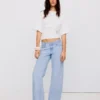 Low-Rise Straight-Leg Jeans – Pants