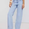 Low-Rise Straight-Leg Jeans – Pants