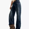 Low-Rise Straight-Leg Jeans – Pants
